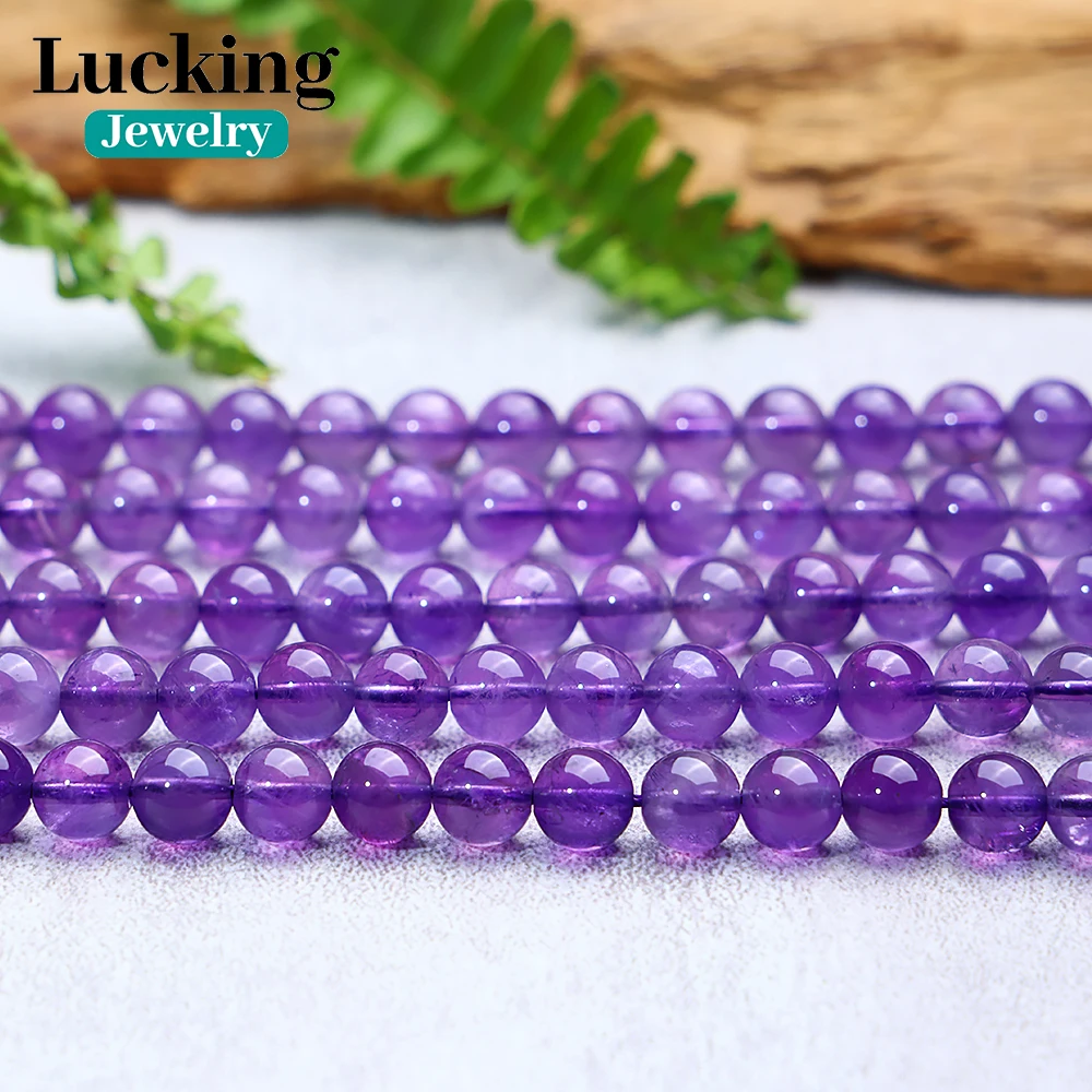 A+ Genuine Light Amethyst Purple Crystal Beads 4-12mm Loose Quartz Beads For Jewelry Making DIY Bracelets Necklace 2