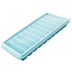 Silicone Long Ice Stick Tray with Lid for Easy Release and Cocktail Prepping (Green)