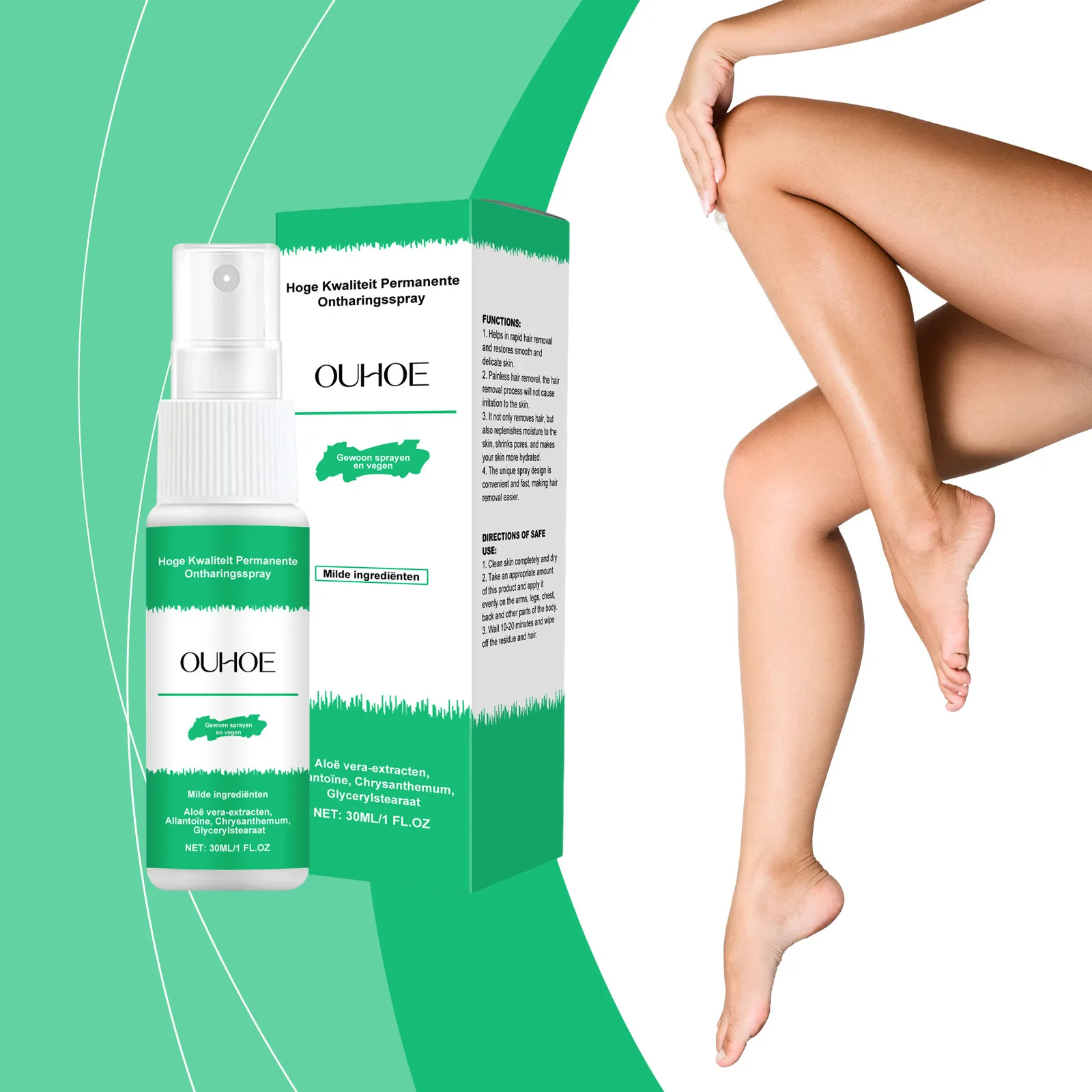 Spray depilatorio indolore per ascelle gambe e braccia_voghion.com