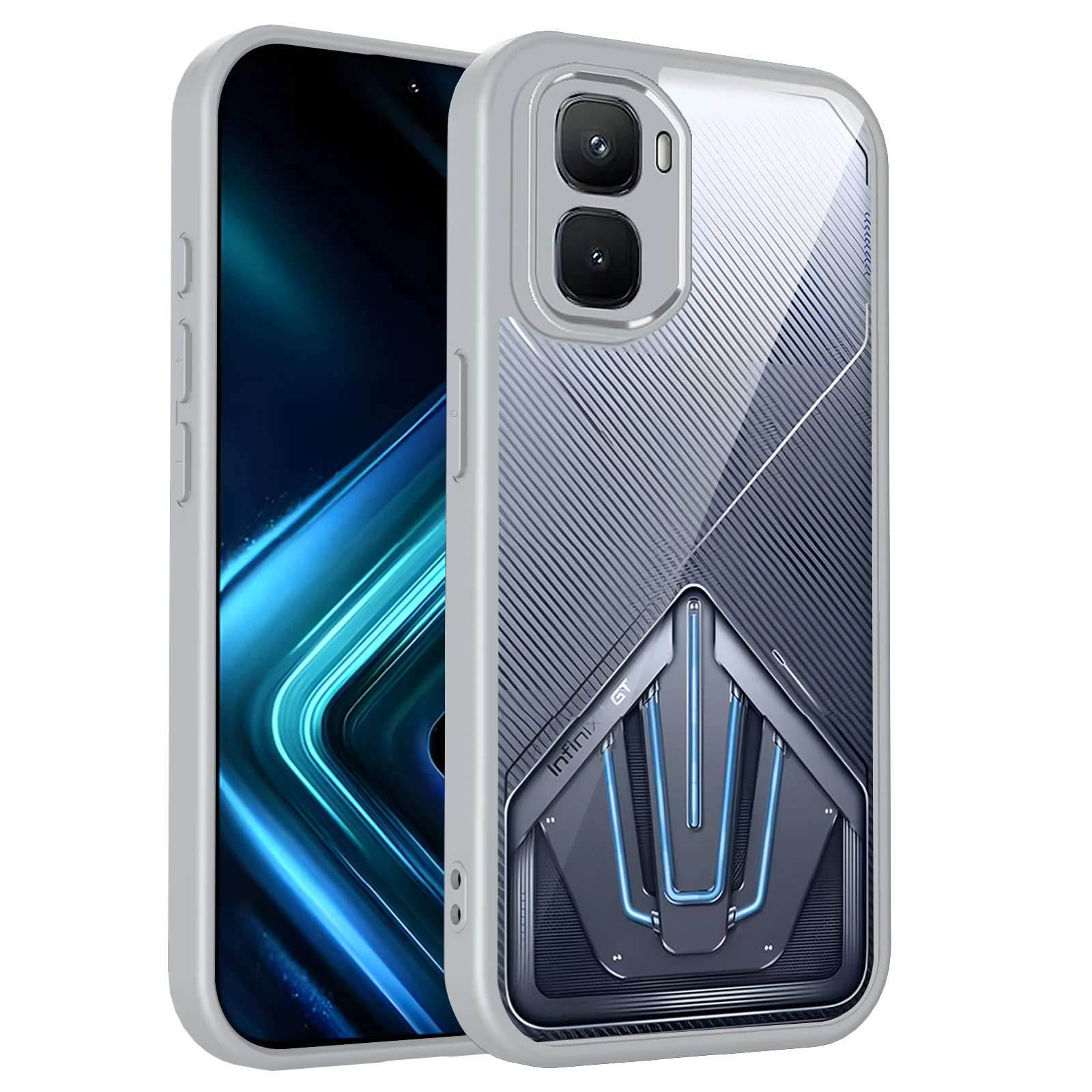 Shockproof Silicon Bumper Case with Clear Matte Back Cover