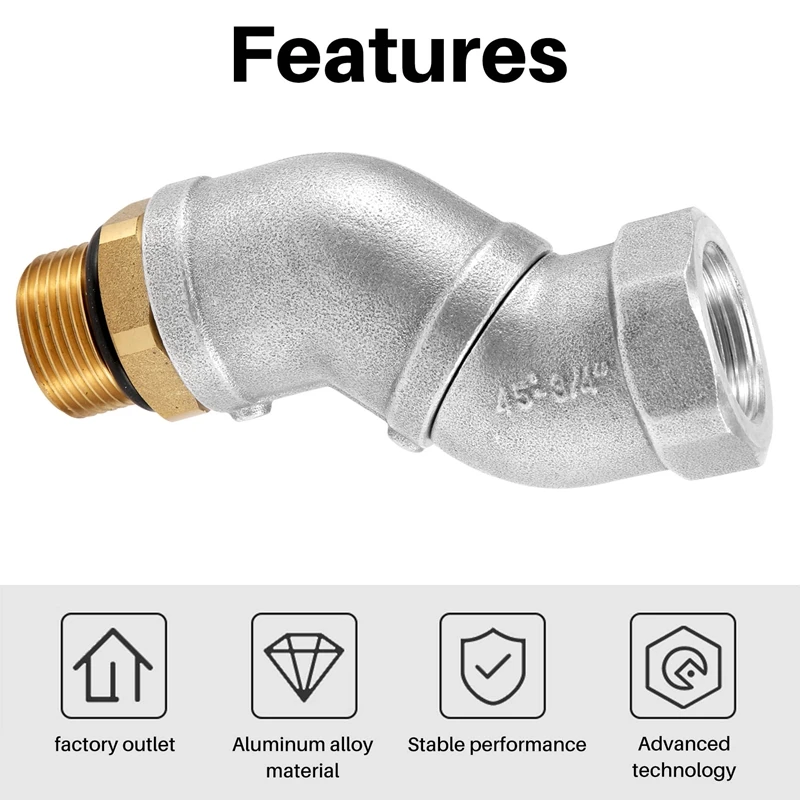 Fuel Hose Swivel 360 Rotating Connector For Fuel Nozzle Multi Plane Plane Swivel