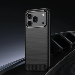 Sleek Black Carbon Fiber Silicone Case - Soft TPU Slim Protective Cover for Honor 600 Pro (Black)