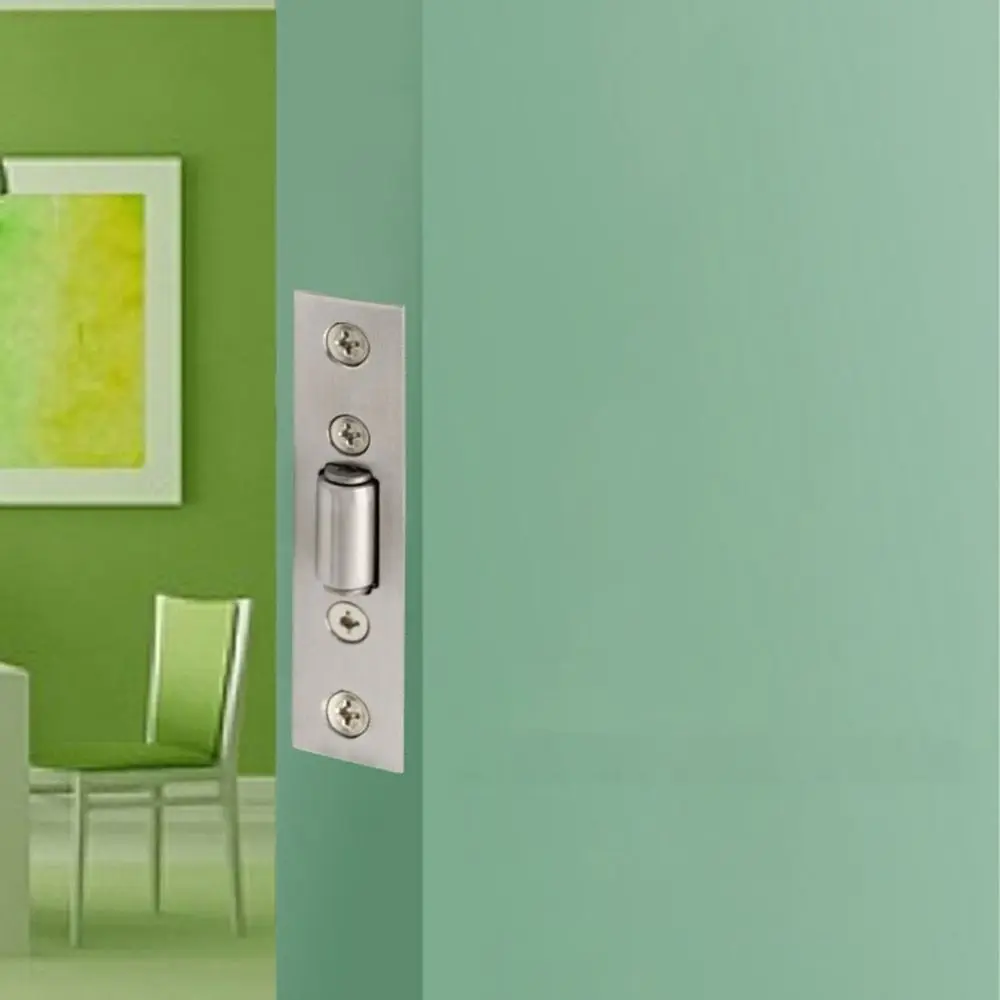 Stainless Steel Door Latches Cupboard Cabinet Roller Latch Lock Wooden Door Stops