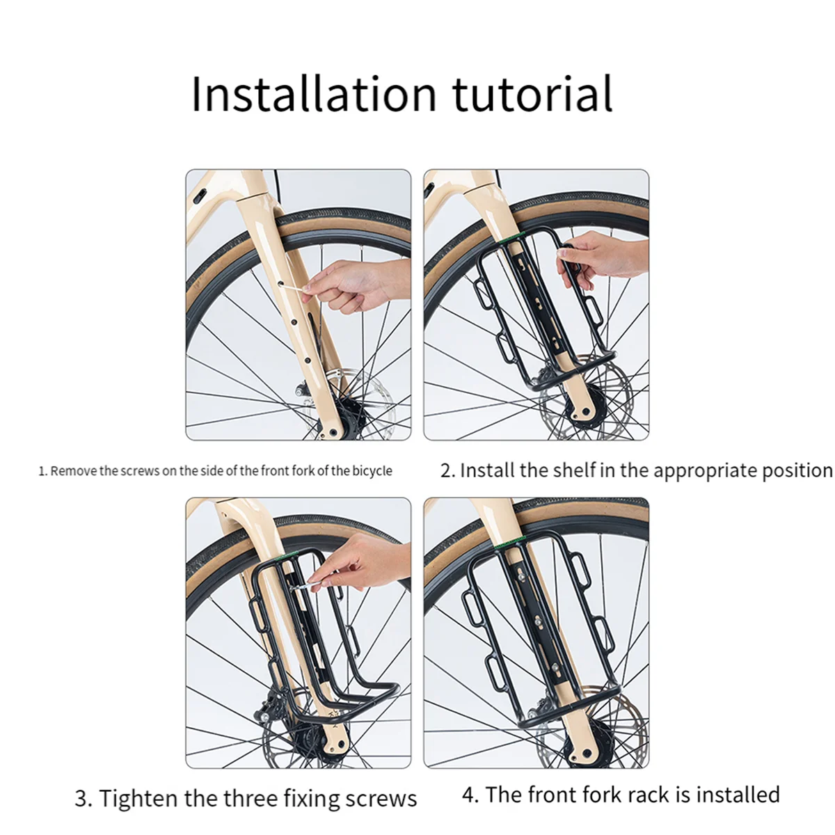 ROCKBROS Bicycle Front Fork Shelf Bike Fork Bag Road Cycling Racks Load Bearing Luggage Portable Bike Bag Accessory