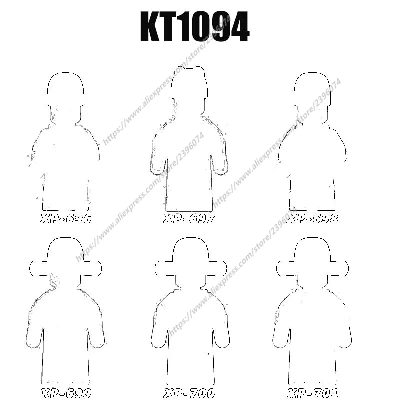 

1PCS Medieval Movie Knights Action Figures Building Blocks toys KT1094 XP696 XP697 XP698 XP699 XP700 XP701