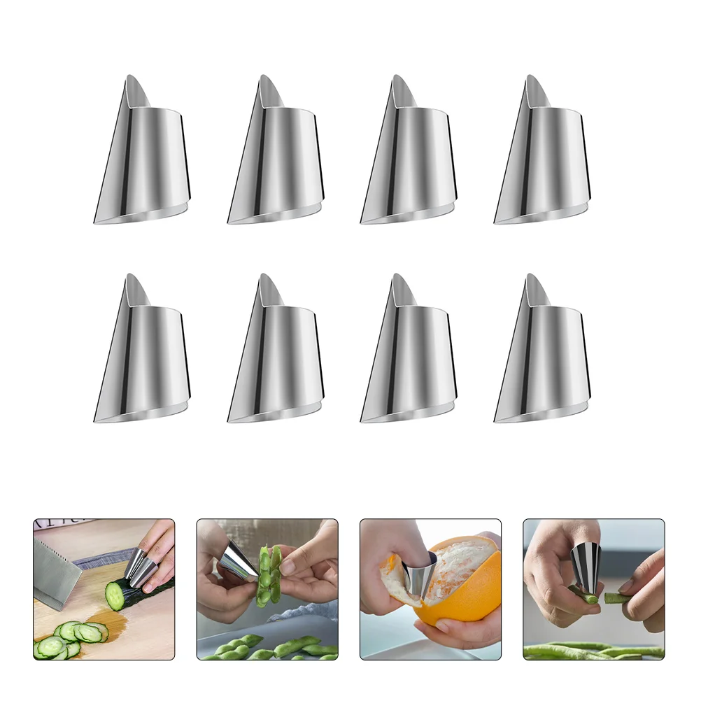 

20 Pcs Thumb Knife Finger Guard Nail Protector Seafood Sheller Stainless Steel Cutting Cover