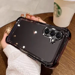 Thickening Anti - Drop Textured Silicone Phone Case with Reinforced Corners - Galaxy A07 (Black)