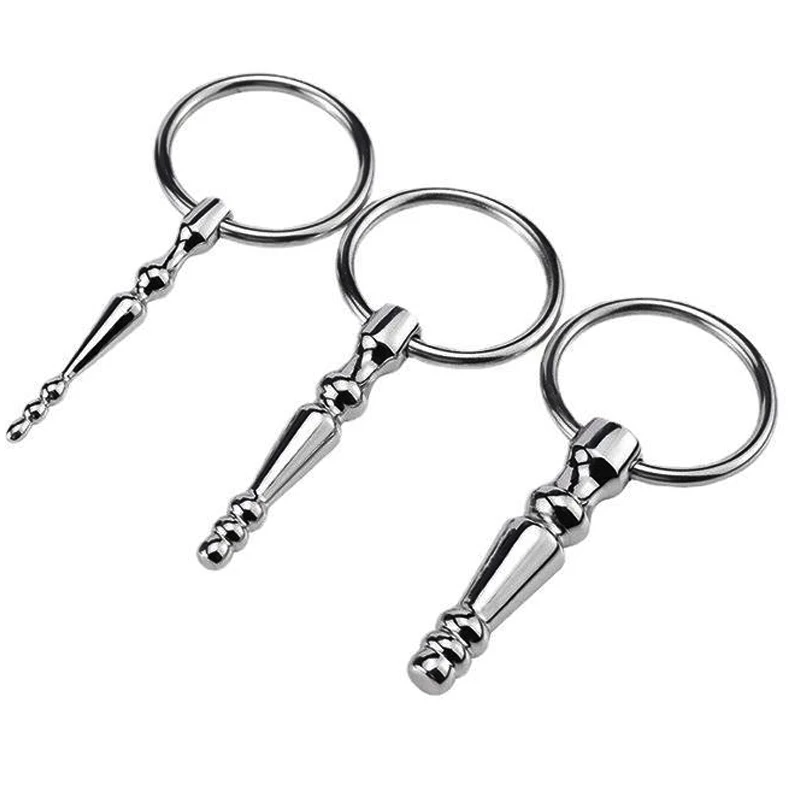 Male Penis plug Sex toys Stainless steel Catheter Urethral Dilation Horse Eye Stick Urine plugging rod Adult Games Masturbators