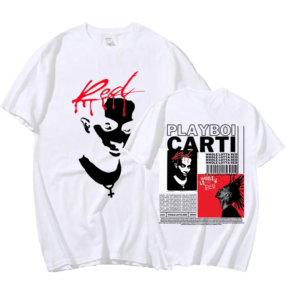 Rapper Playboi Carti New Album Whole Lotta Red Graphic Logo Tshirt