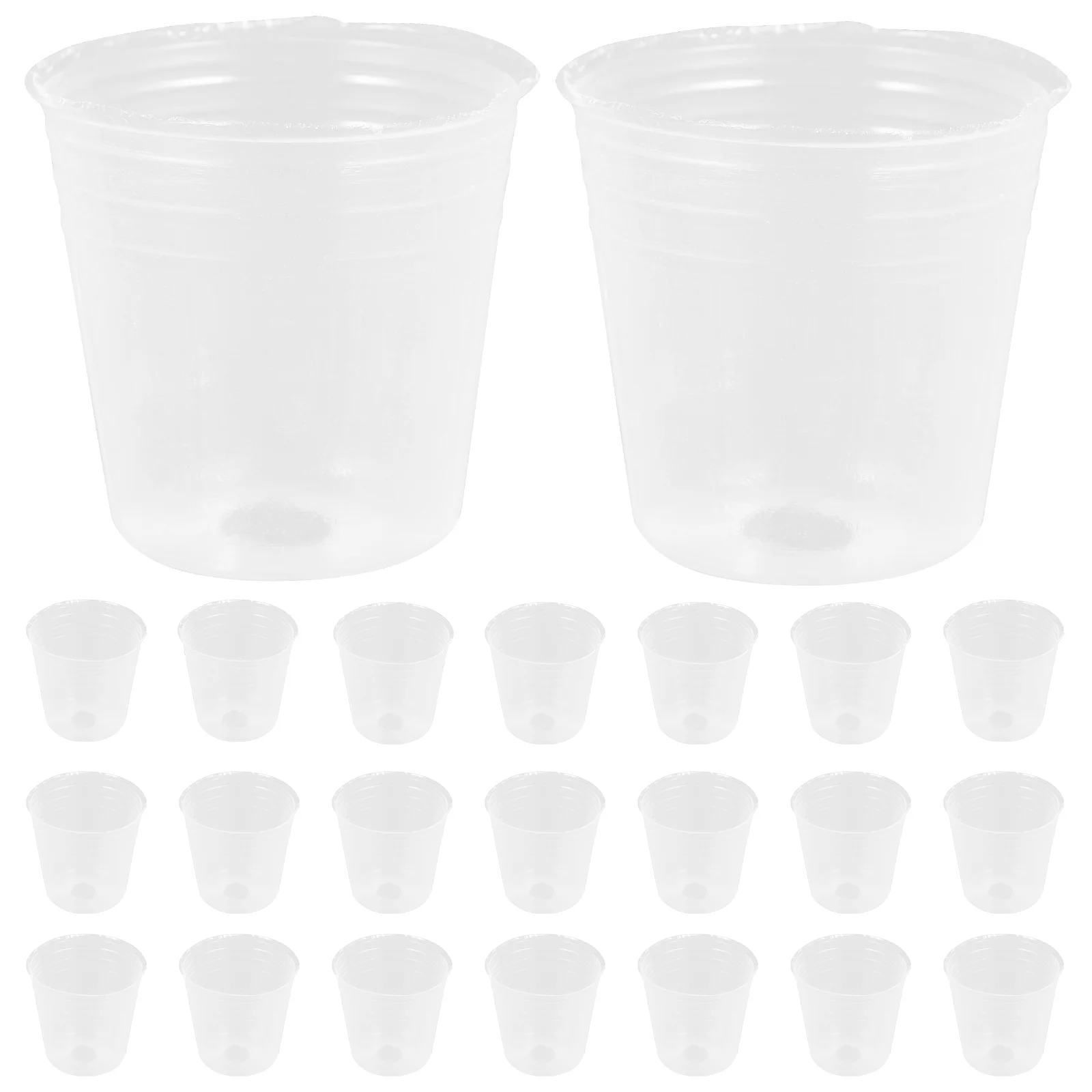 

50 Pcs Nursery Cup Pots with Drainage Holes Flower Clear Plant Funny Plastic for Plants Pp