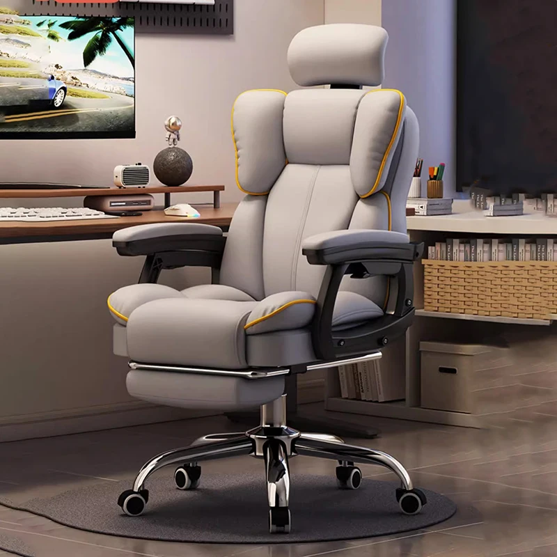 Feet Support Armrest Gaming Chair Ergonomic Comfortable Memory Foam Swivel Office Chair Luxury Cheap Chaises Gaming Furniture