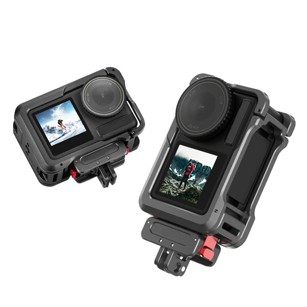 Description Picture 4 of itemAluminum Alloy Metal Frame Cage with Cold Shoe 1/4inch Hole Full Protective Frame Case for DJI Osmo Action 3/4 Action Camera