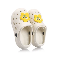 Kids' Waterproof Summer Slides - Soft Sole Outdoor & Indoor Sandals - 21 - 22(Inner 15cm) (Star Beige)