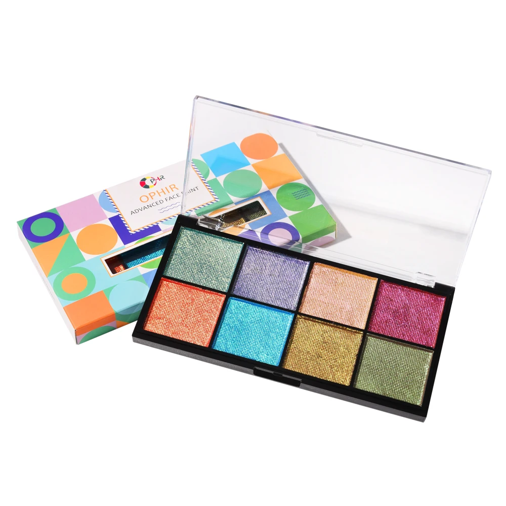 OPHIR Chameleon Color Split Cakes Body Face Painting Magic Candy Face Paint Palette Set for Halloween Makeup RT014