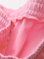 HH Summer Women Casual T Shirt Pant Sets Elegant Pink O Neck Short Sleeve T-Shirt + Drawstring Loose Trousers Sport Suit - Image 5