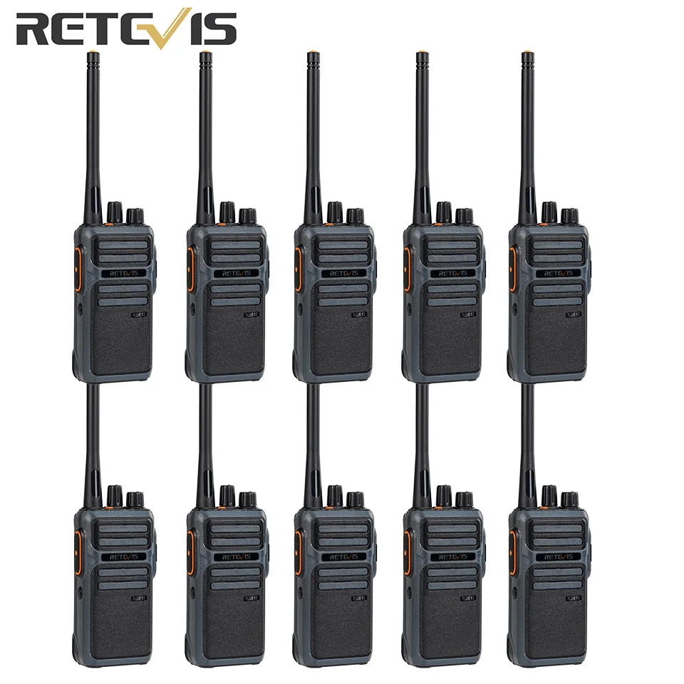 Retevis Rb617 Walkie Talkie 10Pcs Pmr446 Caricatore Usb Radio Bidirezionale Ht Comunicatore Ptt Walkie-Talkie Portatile Per Hotel Di Caccia