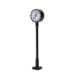 1pc Model Railway Lights Lit Platform Clock Lamp Train Station Layout HO N Scale