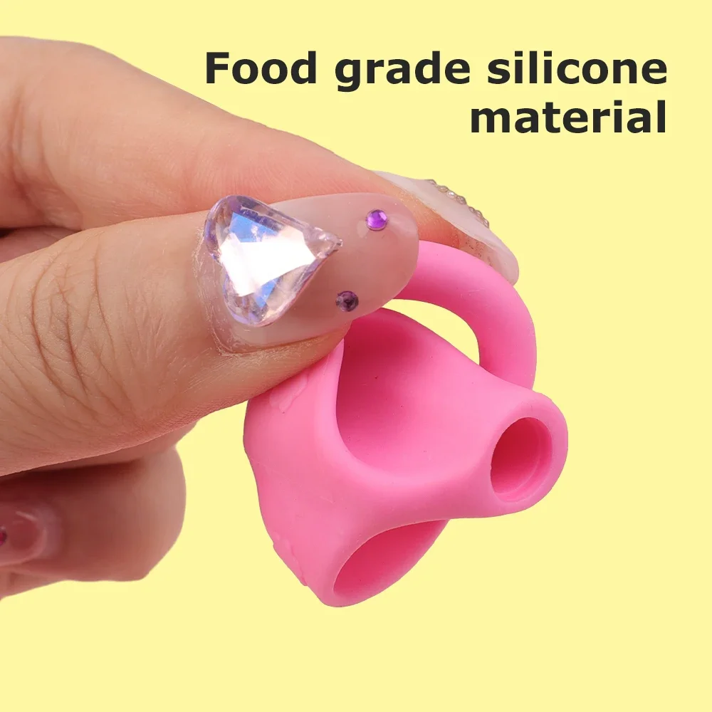 1/6Pcs Silicone Pencil Grips Three Fingers Fixed Handwriting Posture Correction Grip Trainer Kids Pencil Holder Writing Aid Grip 5