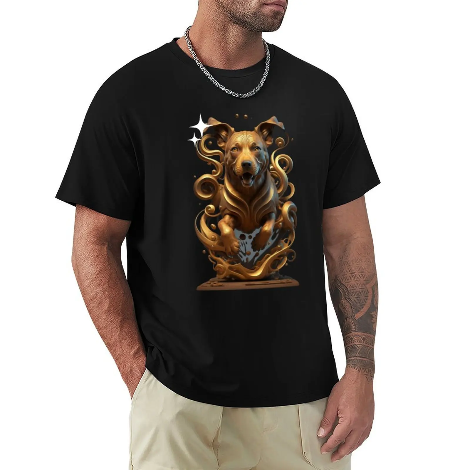

Dog T-shirt tops oversizeds customs plain t shirt men