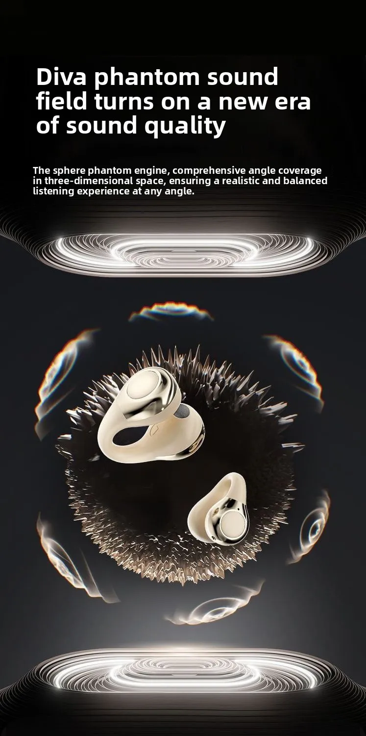 2025 New Cross-border Bluetooth Ear Clip Headphones with Long Battery Life, Open