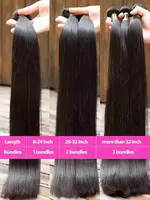 Extensions de cheveux humains naturels noirs brésiliens de 28, 30 et 40 pouces, qualité 12A, pour femmes 3