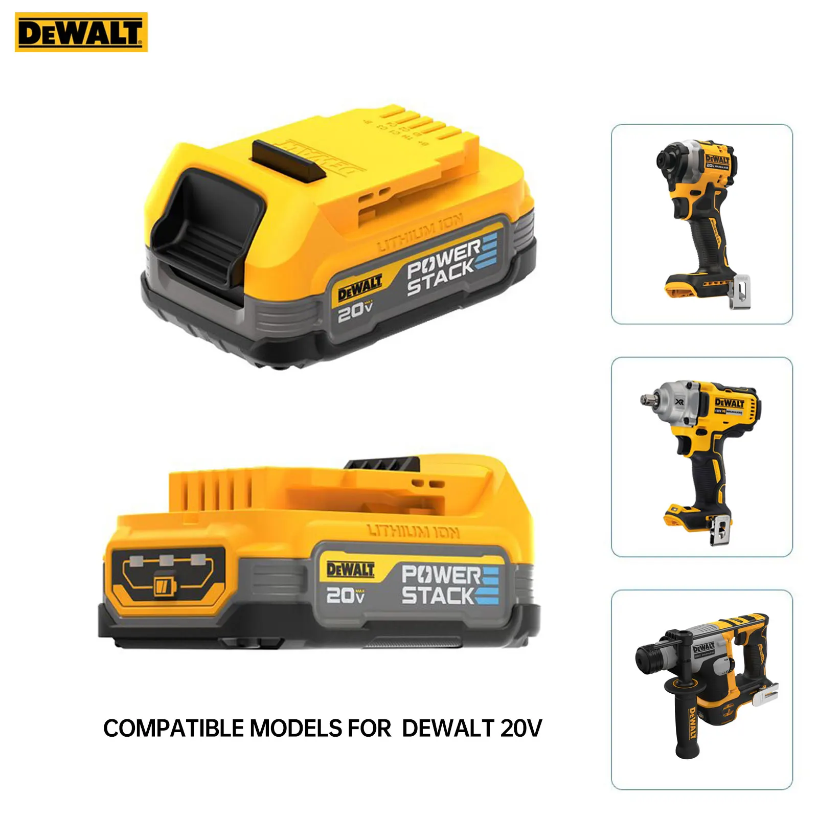 Dewalt 20v Battery Max Powerstac Compact Battery 1.7ah Dcbp034