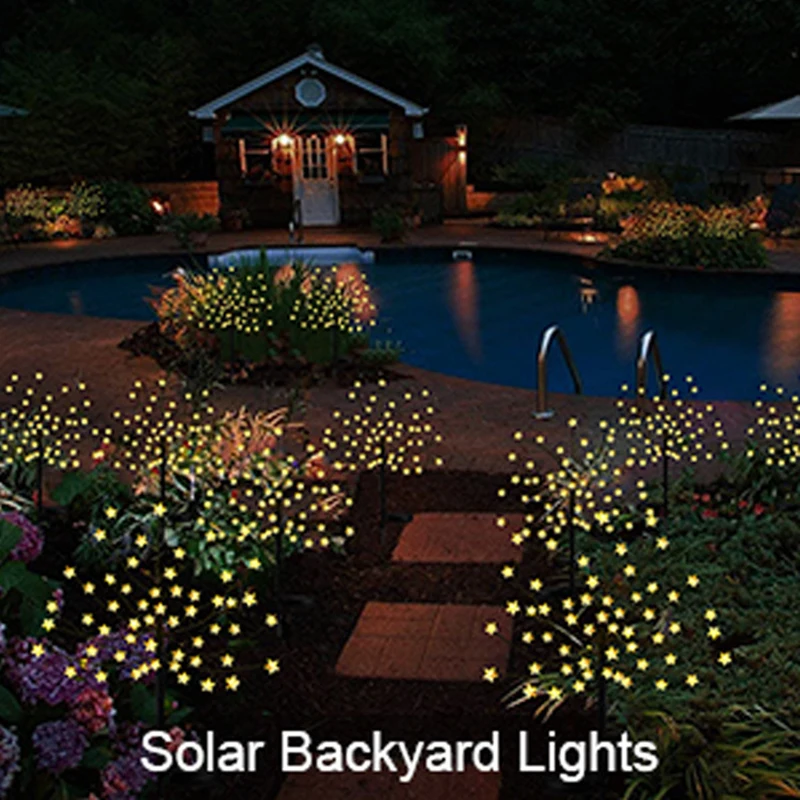 best solar light for home 1pc Star Solar Garden Light Nightlamp Outdoor Waterproof Courtyard Pathway Landscape Decor Gypsophila Led Lawn Decoration NEW solar deck post lights