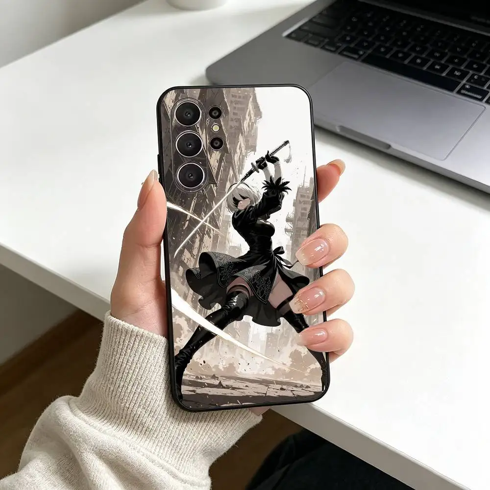 2B Automata-NieR Black Soft Silicone Phone Case