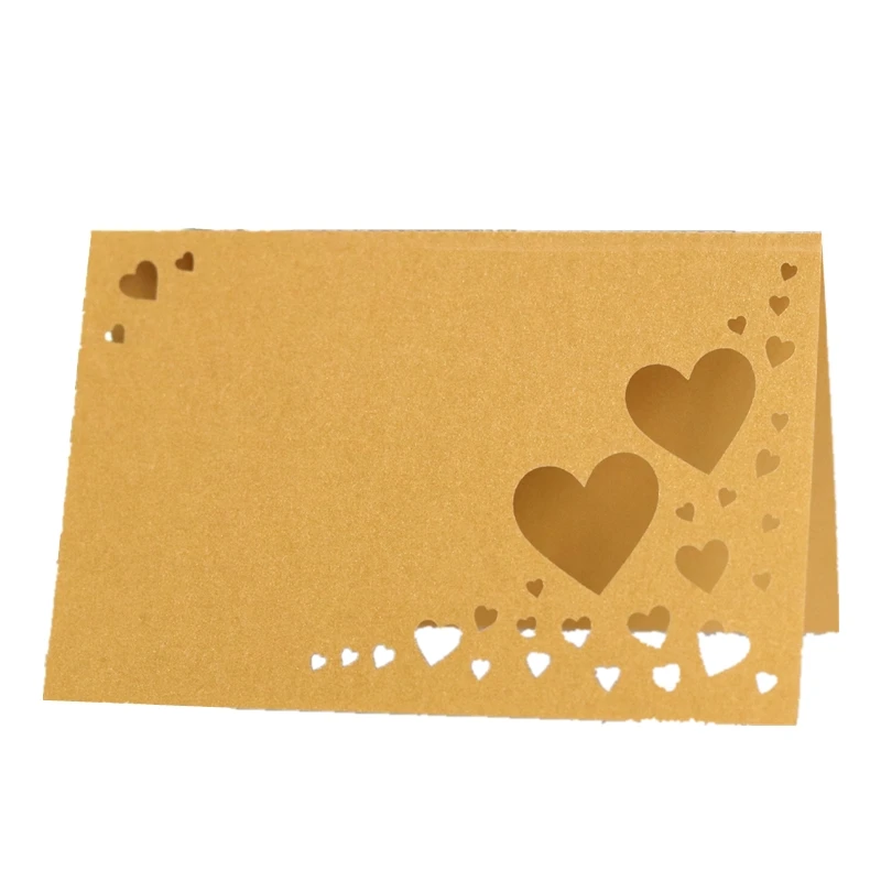 Pink Heart Place Card Creative Laser Cut Hollow Festival Greeting Cards Reception Desk Card Wedding Table Decoration place card holders,place cards,floral card holders,acrylic sign holders