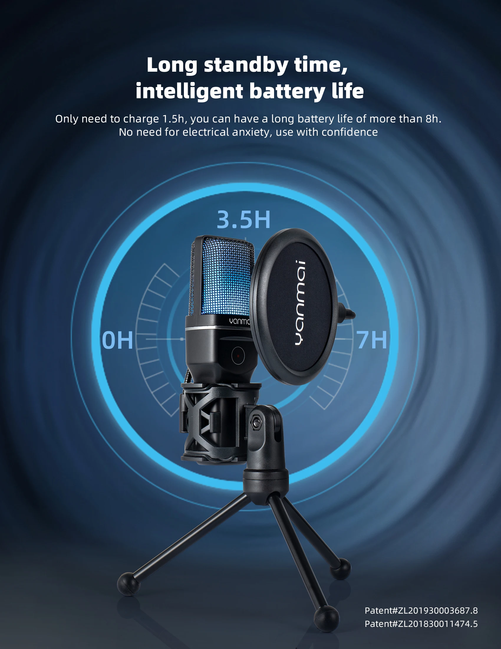777W Wireless Microphone with ANC Noise Cancellation