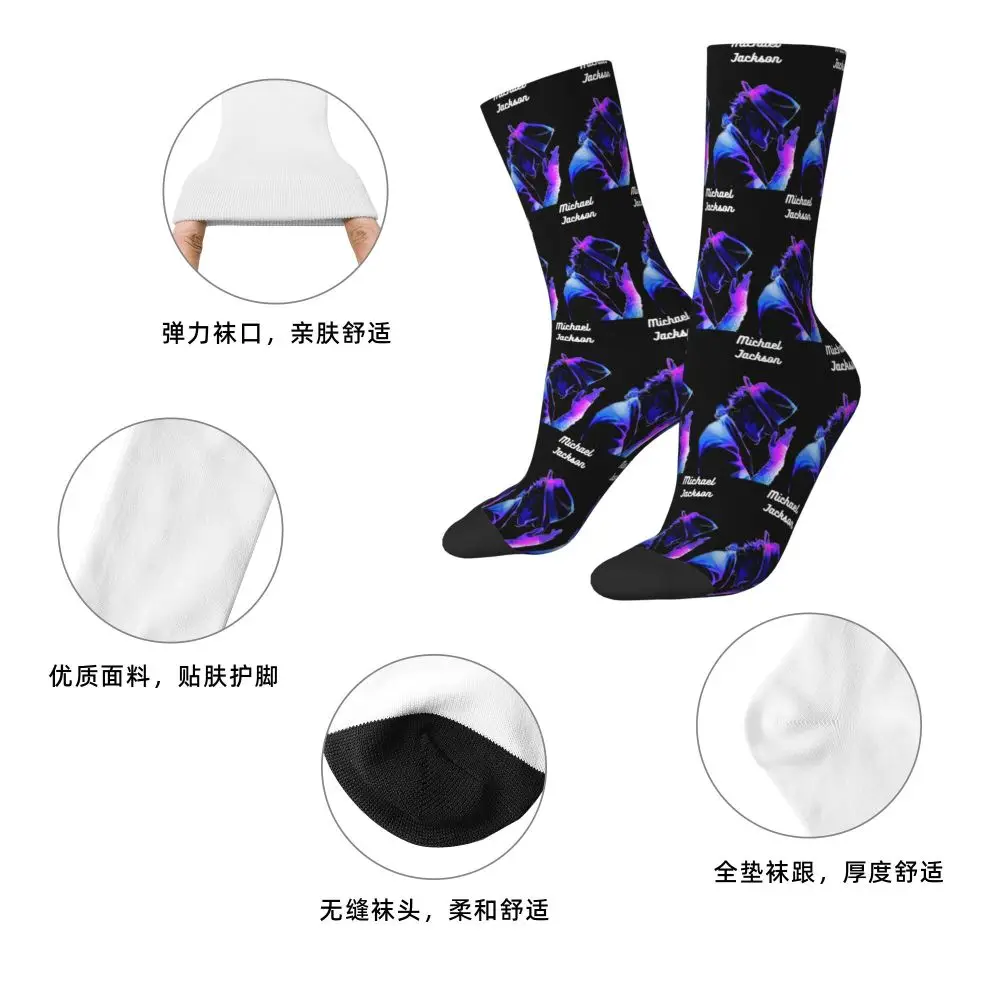 Michael 1984 Grammys Jackson Pop Art Portrait Socks Harajuku Stockings All Season Long Socks Accessories for Unisex Gifts