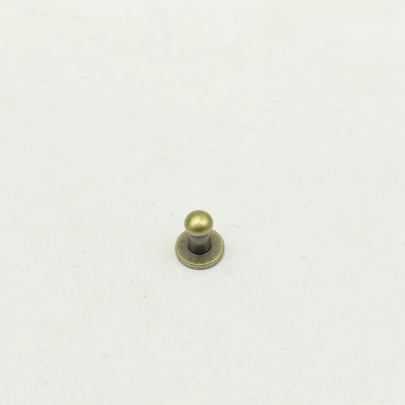 100pcs 4mm Mini Copper Nipple Nail Buckle Metal Rivet for Bag Purses Fastner Clasps Studs Screw Buttons Leathercraft Accessories