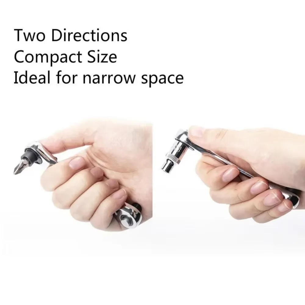 Description Picture 4 of item1/4 Inch Dual Head Quick Socket Portable Wrench,Wrench Screwdriver Hex Torque Wrenches Set 2-in-1 Ratchet