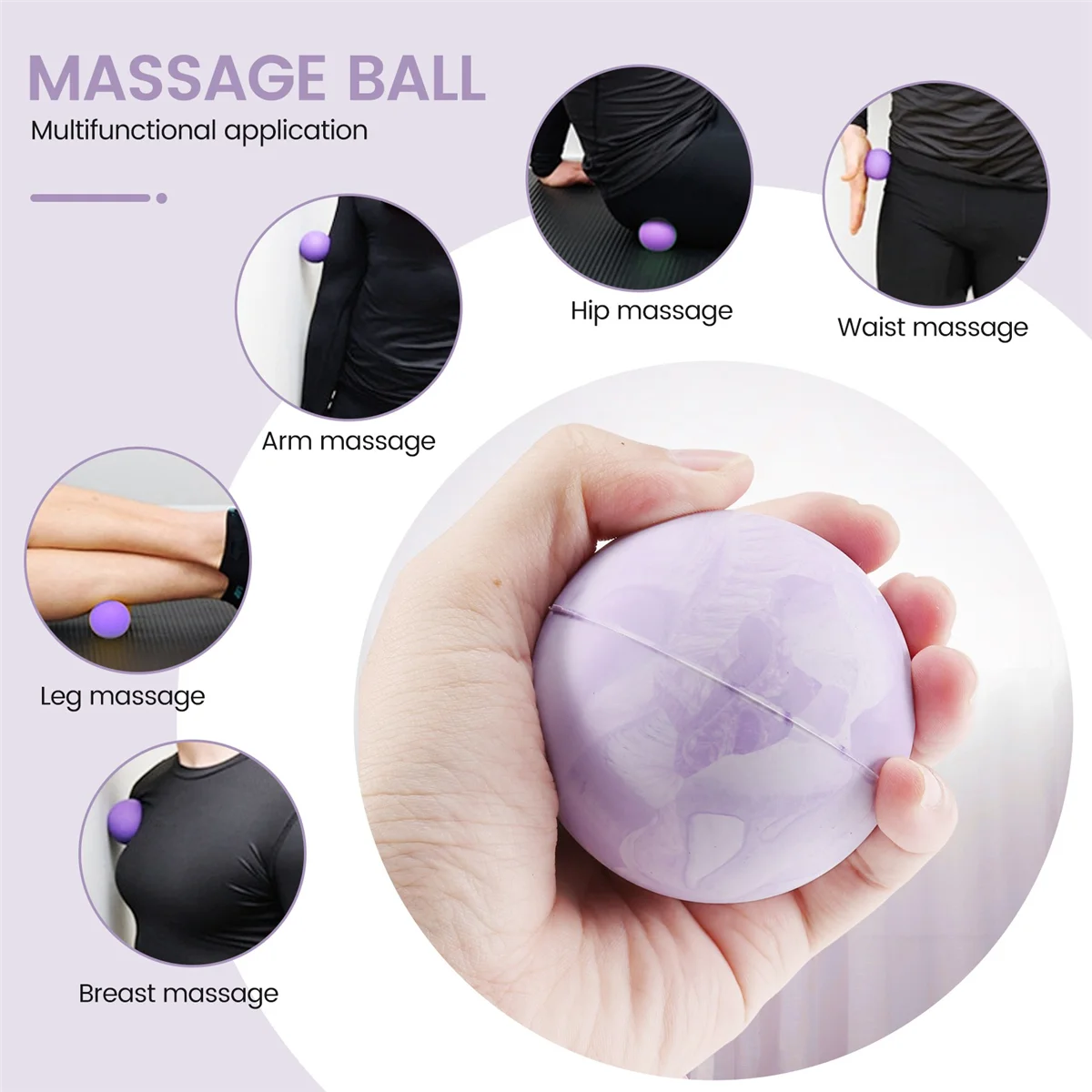 KSONE Lacrosse Massage Ball-Portable Fitness Massage Ball -Muscle Roller-Relaxation Soft Ball 1