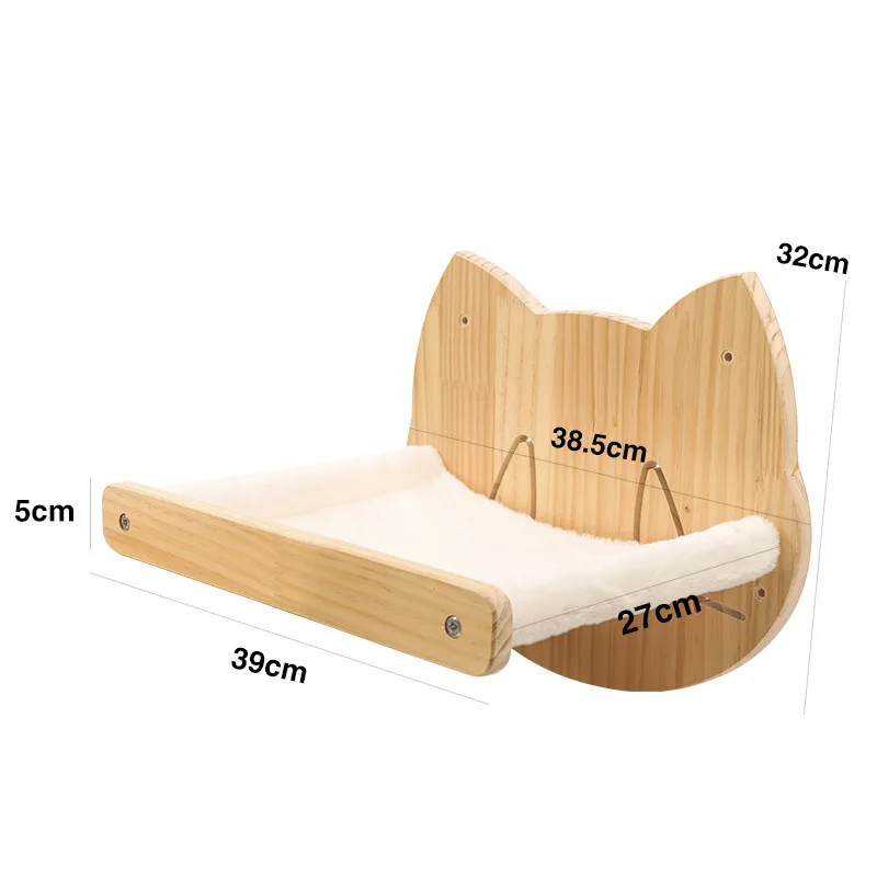 

DIY Climbing Frame Bed Cat Pine Solid Wood Wall Hanging Nest Grab Column Hammock Carrier for Cat Toy Supplies Nesk Accessories