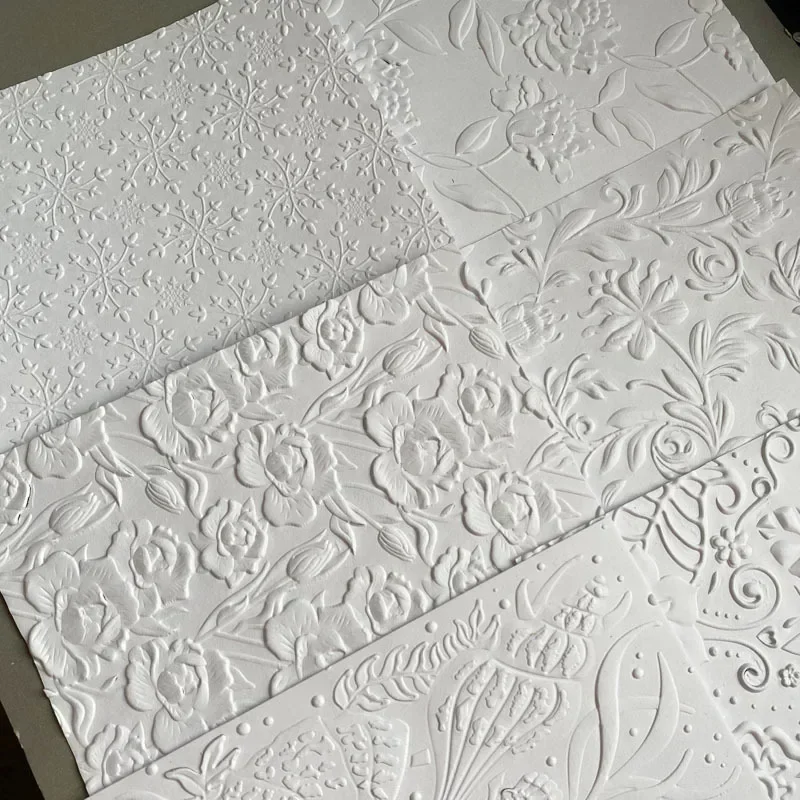 Embossing Folder 3D Embossing Folder Scrapbooking Materials Supplies Diy Gift Craft Art Deco Flower Photo Album Background Greeting Card Making