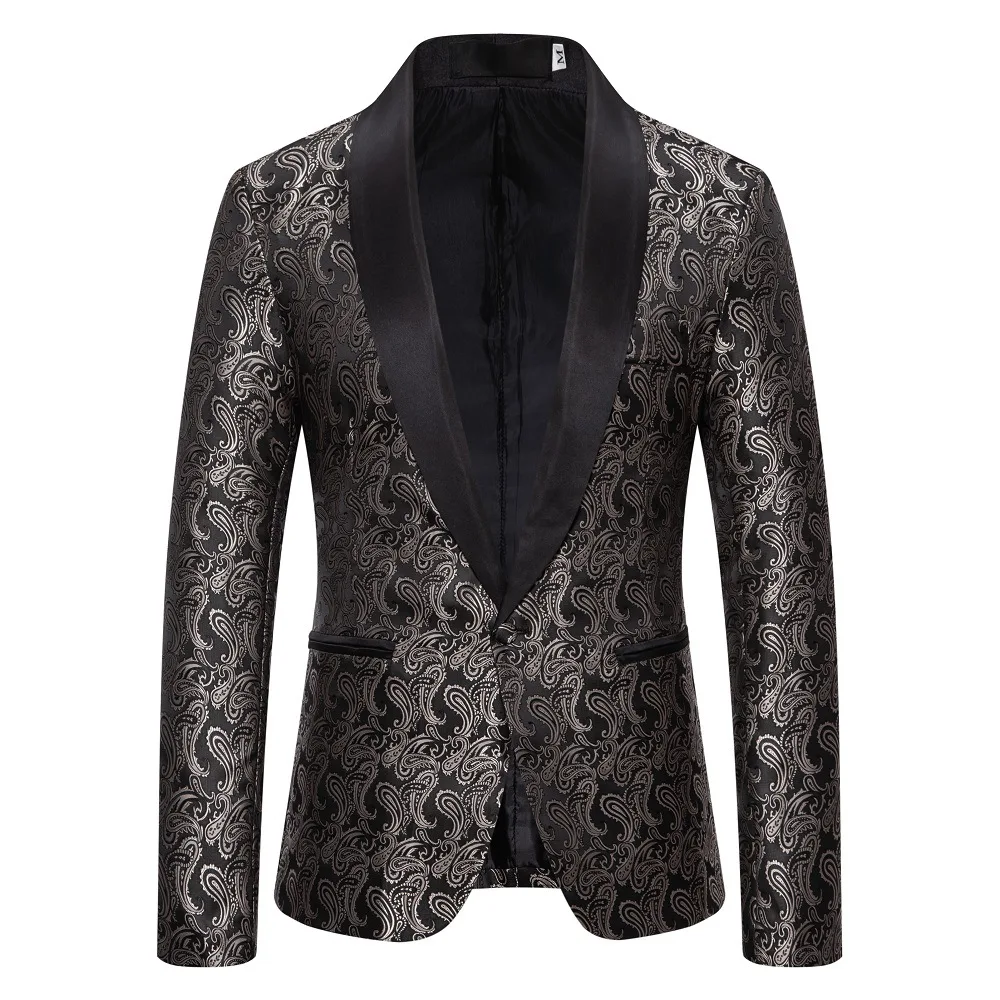 Men's Cashew Flower Blazer Wedding Party Dress Jacket Red White Blue Black S M L XL XXL mens blazer