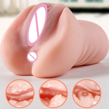 Male Masturbator Blowjob Vibration Machine Real Vagina Pocket Pussy Penis Oral Masturbation Cup Adult Sex​ Toy for Man