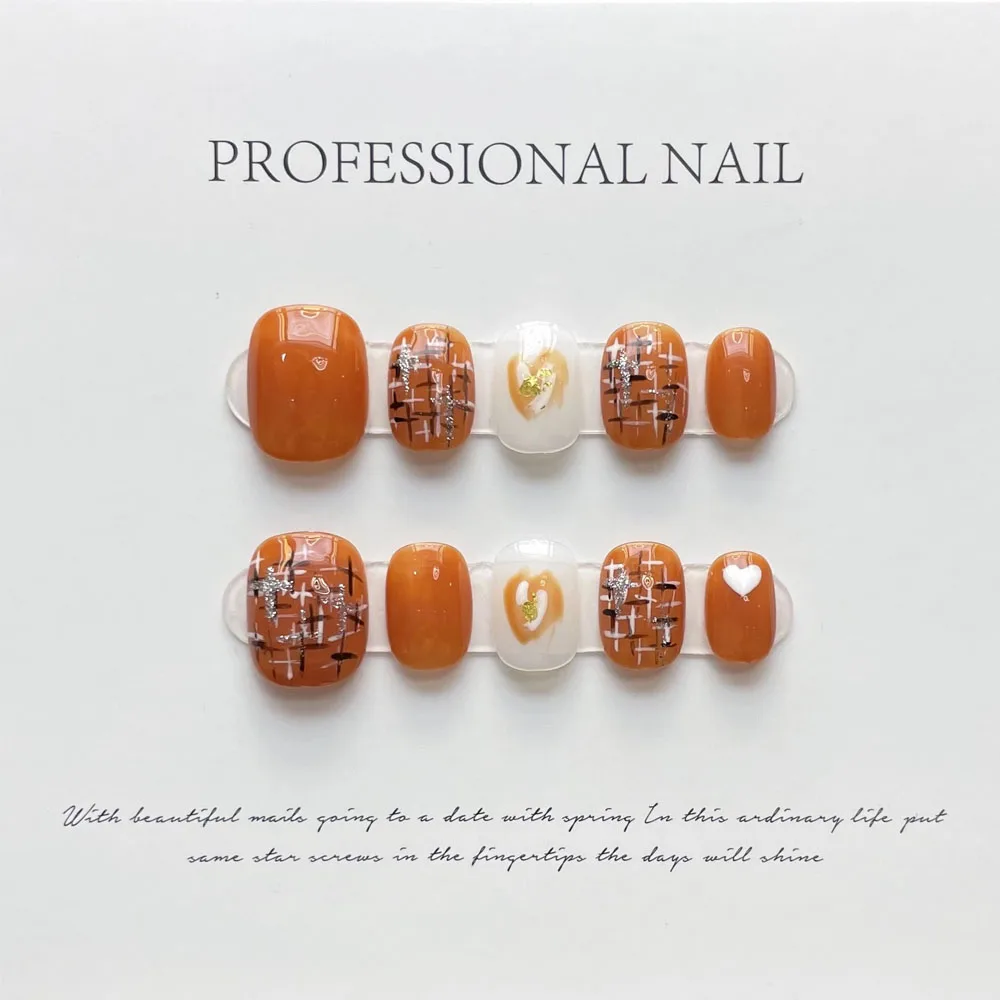 Press On Nails Short False Nails 10 Pcs For Girls