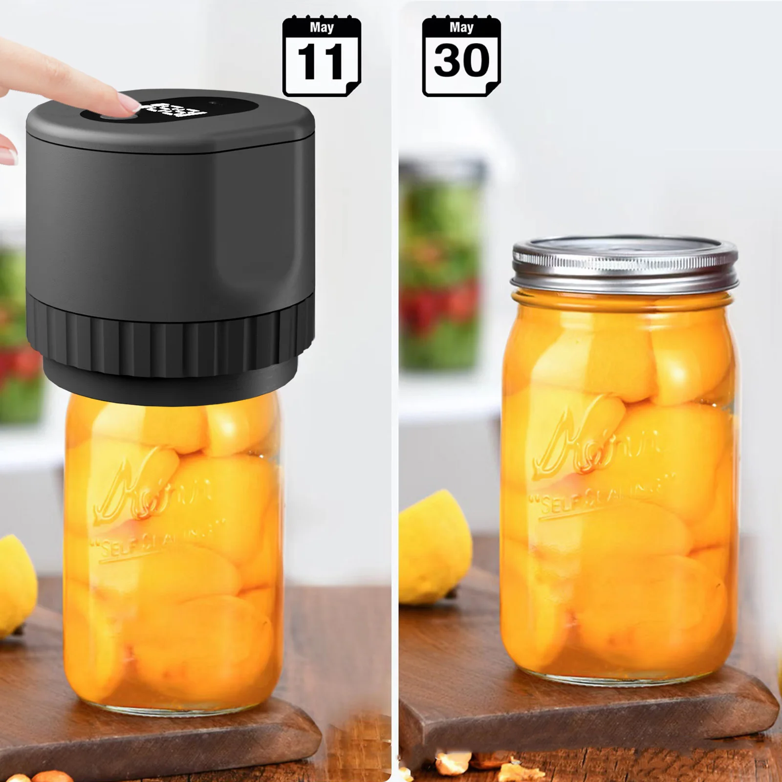 Electric Mason Jar Vacuum Sealer Kit Cordless Automatic Jar Sealer