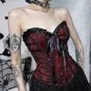 Y2K Black Bandage Summer Party Dresses for Women Goth Sexy A-Line Sleeveless Plaid Bodycon Mini Vestido Short Dresses Streetwear 6