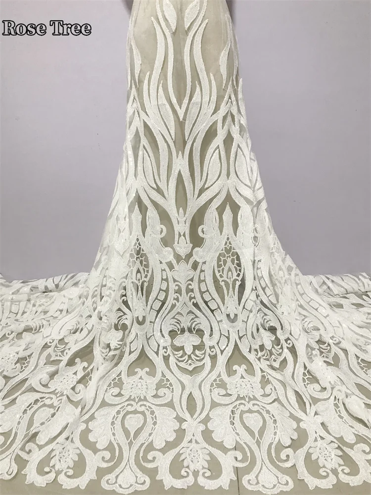 

French Mesh Lace Fabric 2024 High Quality African Sequined Tulle Lace Nigerian Lace Fabric For Women Evening Prom Dresses