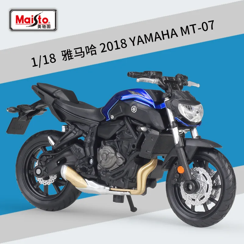 Maisto 1:18 Yamaha 2018 Yamaha Mt-07 Mock-up Alloy Motorcycle Model With  Base