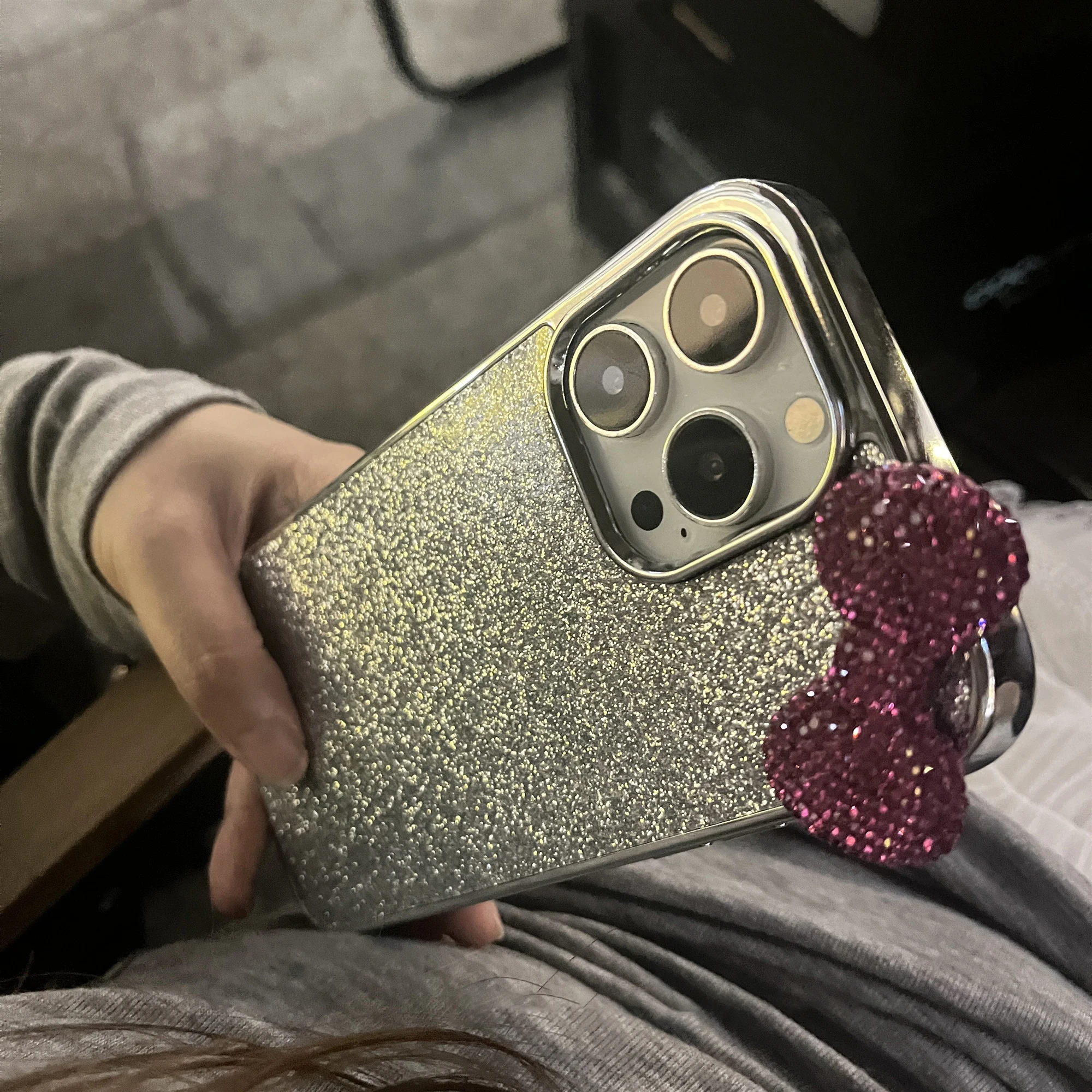 Custodia Per Telefono Con Strass Glitterati 2024 Con Ciondolo A - Foto 12