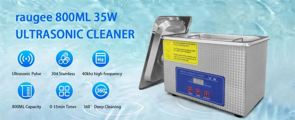 Description Picture 2 of itemUltrasonic Cleaner 800ml Portable Washing Machine 40KHZ High Frequency Vibration Ultrasound Glasses Cleaner Ultrasonic Washing