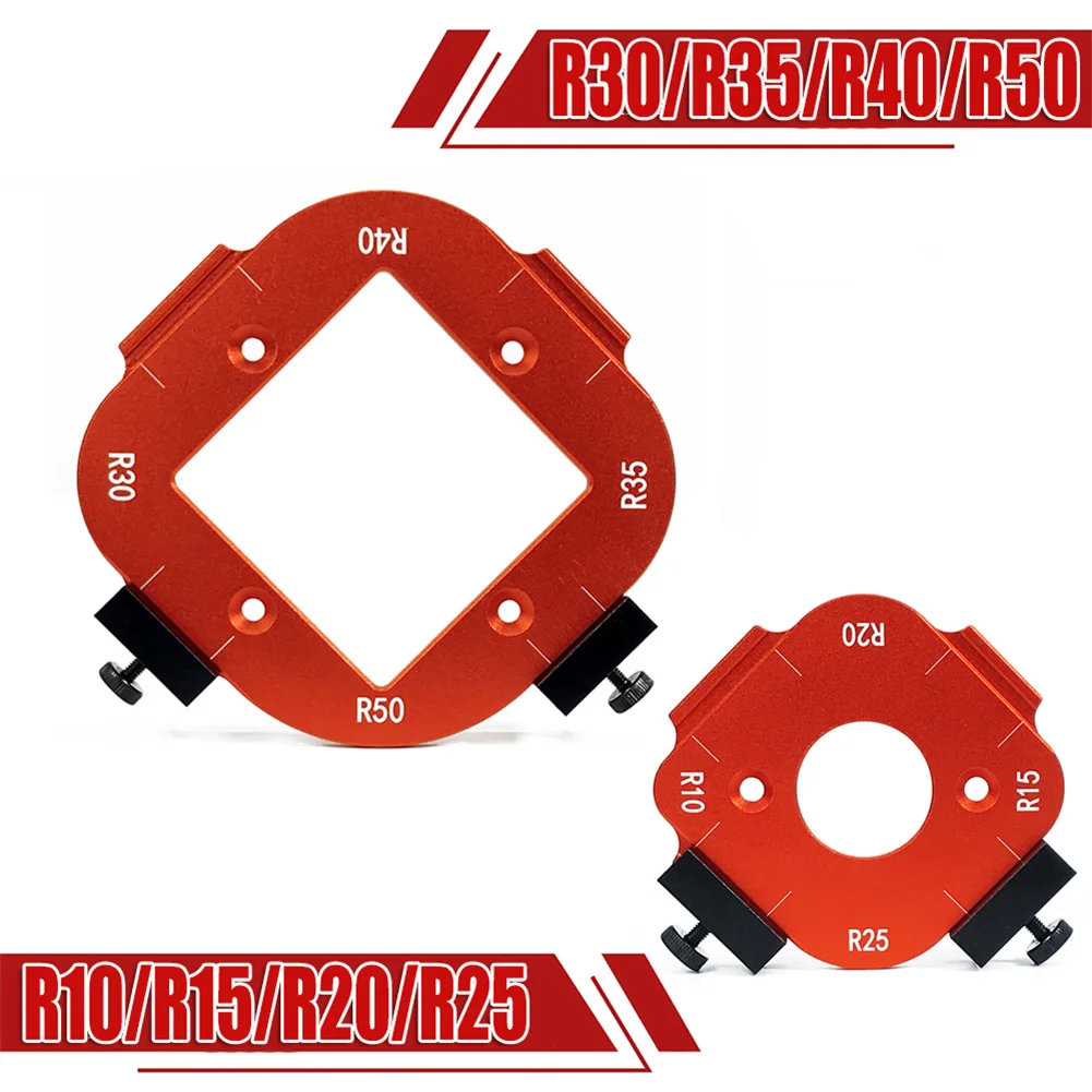 Woodworking Router Templates R10-R25/R30-R50 Radius Jig Arc Angle Positioning Template Corner Radius Positioning Hand Tools