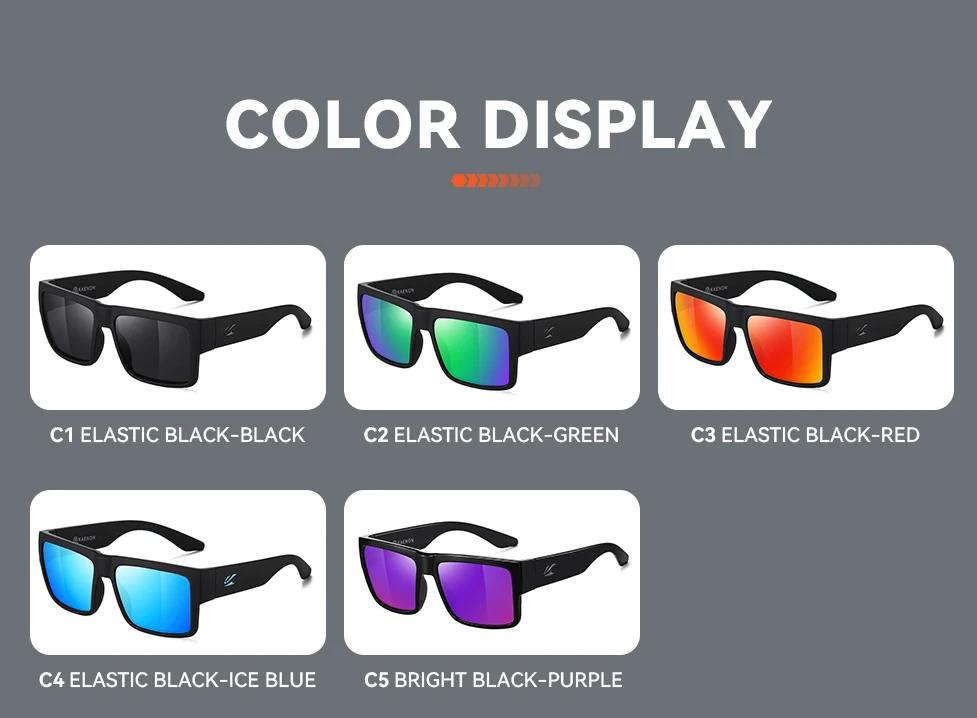 KAENON Neue Art Polarisierte Beschichtete Sonnenbrille Angeln Männer Anti-Reflektierende Fahren Sonnenbrille Breite Gläser Beine – Detail 10