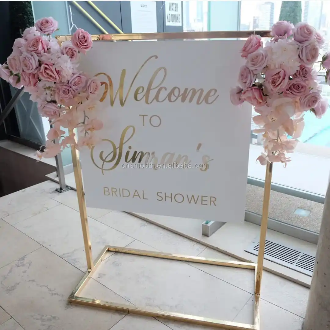 Customize Clear Acrylic Wedding Welcome Sign Stand With Frame