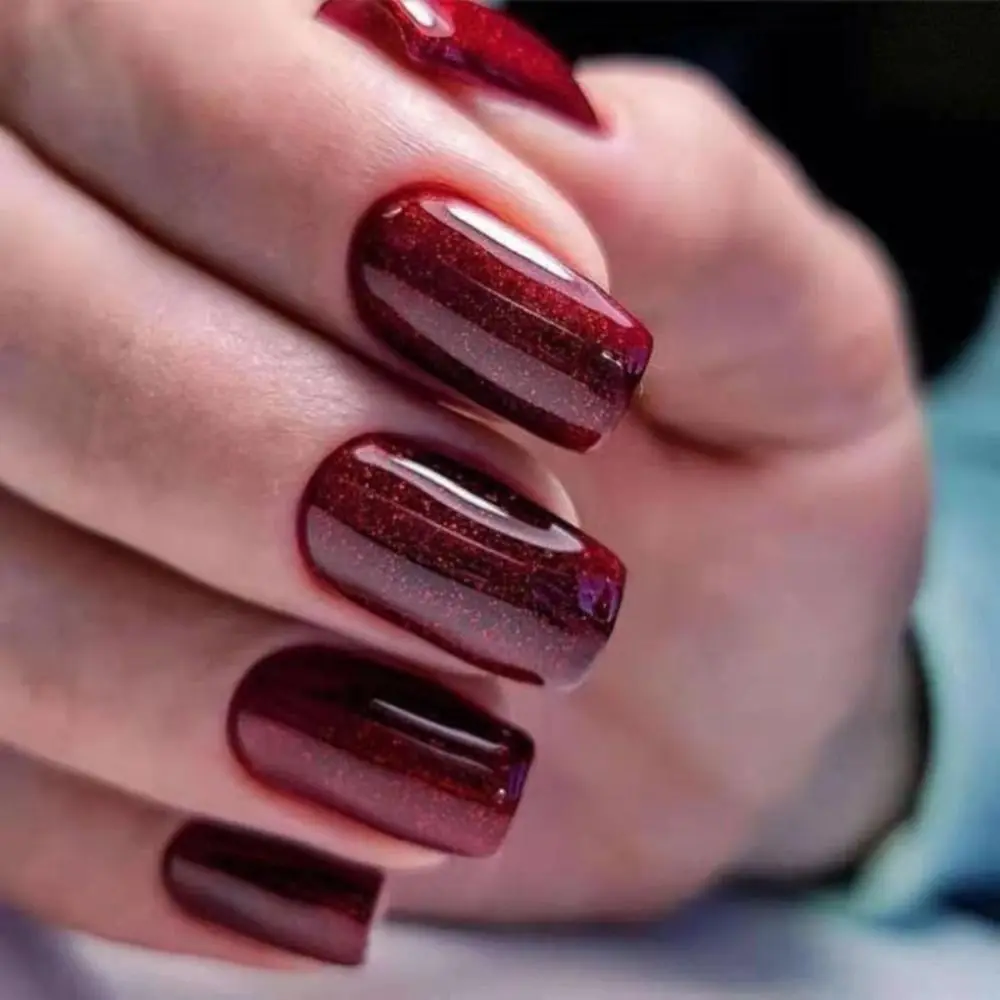 

Manicure Press on Nails Wearable DIY French Coffin Medium Length Fake Nails