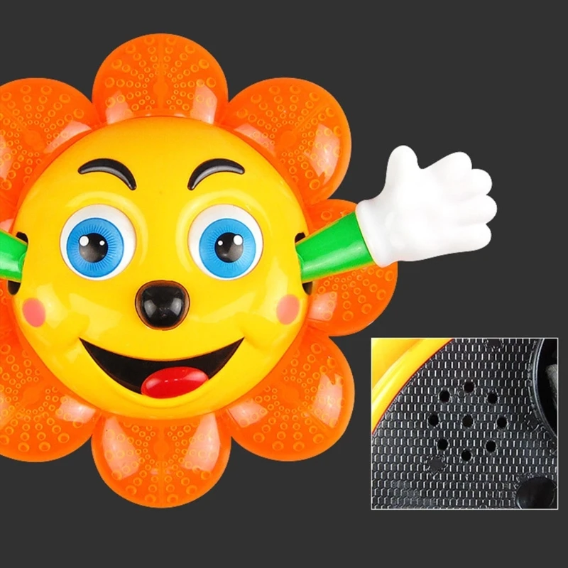 Kids Fun 360° Rotating Moving Flashing Sounding Sunflower Toy Toddlers Cute Cartoon Electronic Interactive Plant Educational Toy 4